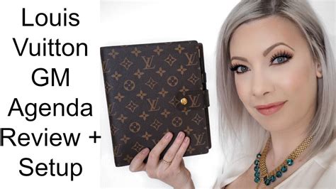 lv planner gm|LOUIS VUITTON AGENDA GM REVIEW AND SETUP + MUST .